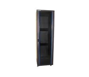 Xtendlan 47U/600x1000 czarny / Szafa rack / 19" / drzwi szklane / tył perforowany