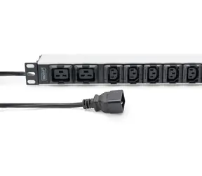Digitus DN-95427 / Listwa zasilająca / 19” 1U / 10x C13/C19 / 3600W / kabel 2m IEC C20