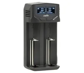 JUPIO Multi Charger LCD / Ładowarka baterii / USB-C / 2 gniazda / Szybkie ładowanie