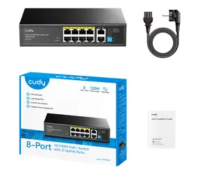 Cudy FS1010P / przełącznik PoE / 8x RJ45 PoE / 2x RJ45 uplink / 120W