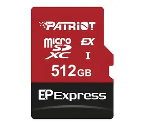 Patriot EP Express microSDXC 512 GB / Karta pamięci / UHS-I U3 / V30 / Klasa 10 / 800/600 MB/s