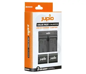 Zestaw JUPIO 2x NP-FZ100 + podwójna ładowarka do Sony / Akumulator i ładowarka / 2040 mAh / Li- ION