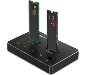 Stacja dokująca Qoltec do 2x SSD M.2 NVMe/SATA / Stacja dokująca / USB-C / DUAL 2x2TB
