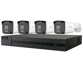 HiLook Kit Bullet 6Mpx / System kamer / 1x NVR-108MH-C/8P / 4X IPC-B160HA-LUF / 2TB / SMART oświetlenie hybrydowe / PoE