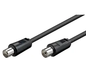 Kabel antenowy OEM IEC (M)-(F) 5 m czarny / Kabel antenowy / 75 Ohm