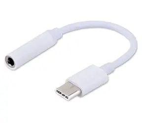 Savio AK-35 biały / Adapter audio / USB-C (męski) - Jack 3,5 mm (żeński)