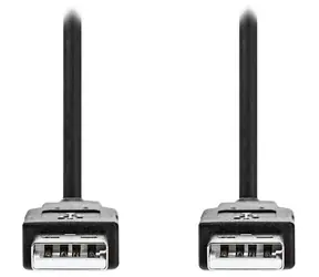 Kabel USB 2.0 Nedis czarny / kabel USB / USB-A - USB-A / 1 m