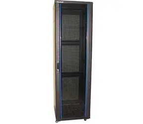 Xtendlan 42U/600x1000 czarny / Szafa rack / drzwi szklane / tył perforowany