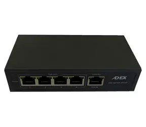 Adex ADS105FRP-4POAF / Przełącznik / 5x LAN / 1x PoE-in reverse / 4X PoE-out