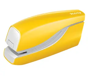 Leitz NeXXt Wow 5566 żółty / Zszywacz elektryczny / do 10 kartek / zasilany 4X bateriami AAA
