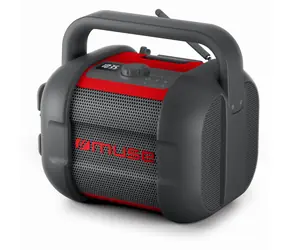 Muse M-968 BTR czarno-czerwony / Radio budowlane / Bluetooth