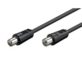 Kabel antenowy OEM IEC MF 75 Ohm czarny / Kabel antenowy / 7,5 m