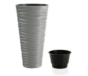 Doniczka Prosperplast SAND SLIM szary kamień 39 cm / Pojemność 54 l / Wysokość 75 cm / Plastik