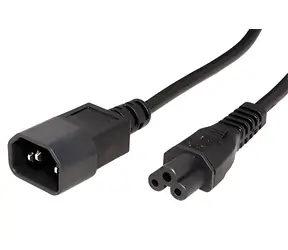 Kabel zasilający OEM IEC320/C14 - C5 (koniczyna) czarny / Kabel zasilający / 1,8 m