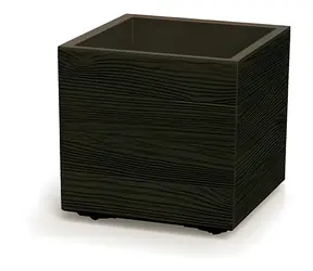 Prosperplast MADERA SQUARE drewno ekologiczne 38,5 cm kawa / Doniczka / Plastik / 31,5 l