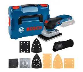 BOSCH GSS 18V-13 Professional / Szlifierka oscylacyjna akumulatorowa / 18 V / solo bez akumulatora / L-BOXX / 3 płyty szlifierskie