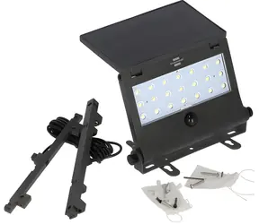 Brennenstuhl SOL 1000 Pad czarny / Zewnętrzna lampa solarna LED z czujnikiem ruchu / 1000 lm / IP65