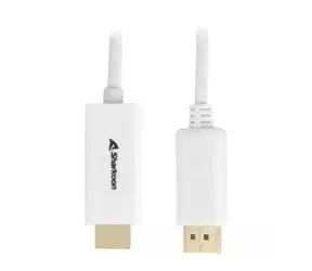 Adapter Sharkoon DisplayPort 1.2 do HDMI / 4K 60Hz / 2 m / aktywny / biały