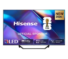 43-calowy Hisense 43A7DS czarny / UHD / QLED / HDMI / USB / LAN / Wi-Fi / głośniki 14 W