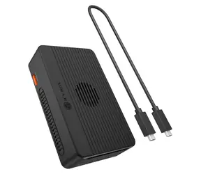ICY BOX Heart RAID 2818 czarny / Zewnętrzna obudowa do dysku SSD M.2 2280 NVMe / RAID / 2× M.2 NVMe / USB4 / HDMI