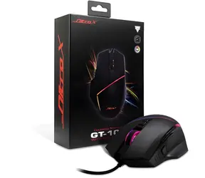 Inter-tech Nitrox GT-100 RGB czarna / Mysz gamingowa / 6400 DPI / 7 przycisków / RGB / USB