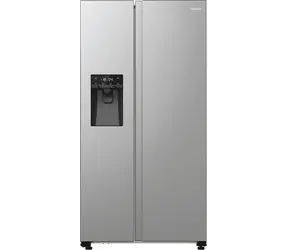 Hisense RS5P535NTCE ze stali nierdzewnej / Lodówka typu side-by-side / Pojemność 566 l / Kostkarka do lodu / Klasa energetyczna E