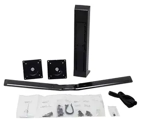 Kit Ergotron WorkFit Dual Monitor czarny / Zestaw na 2 monitory / Regulacja wysokości 127 mm / Nośność 12,7 kg