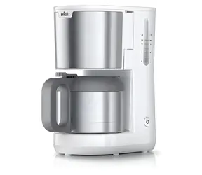 Braun PurShine KF 1505 biały / Ekspres przelewowy / 1000 W / 9 filiżanek / termos 1,2 l