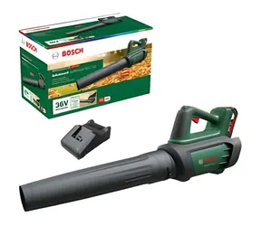 BOSCH AdvancedLeafBlower 36V-750 zielono-czarny / Dmuchawa do liści / 200 km/h / 36 V / 1 akumulator 2,0 Ah / ładowarka