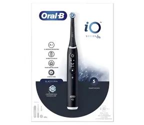 Oral-B iO Series 6s Black Lava / Szczoteczka elektryczna / Bluetooth / 5 trybów czyszczenia / Interaktywny wyświetlacz