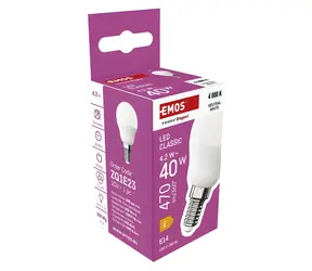 Żarówka LED Emos Mini Globe E14 4,2W / Żarówka / zamiennik 40W / neutralna biel 4000K / 470 lm / 30000h