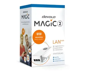 Devolo Magic 2 LAN triple + Single / Zestaw startowy / Powerline / G.hn / 3x Gigabit LAN