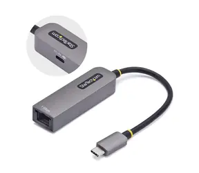Adapter StarTech USB-C do Ethernet szary / Adapter / RJ-45 / 5 Gb/s / Realtek RTL8153B