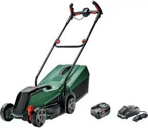BOSCH CityMower 18V-32-300 / Kosiarka akumulatorowa / 18 V / 4,0 Ah / Szerokość koszenia 32 cm / Pojemnik na trawę 31 l