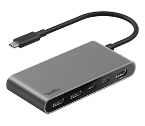Belkin CONNECT AVC022 szary / hub USB-C / 5 w 1 / 2x Port USB-C