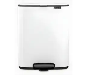 Kosz na śmieci BRABANTIA Bo z pedałem, biały / 12 l / 29,2 x 26,3 x 36,9 cm