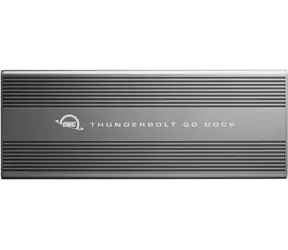 OWC Thunderbolt Go Dock srebrny / Stacja dokująca / 2x Thunderbolt 4 / USB-C / czytnik kart SD / 90 W PD