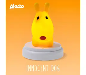 Alecto INNOCENT DOG żółty pies / Lampka nocna dla dzieci / LED / 3 baterie AA