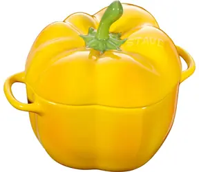 Staub Mini Cocotte Peppers 40500-324-0 żółty / Naczynie żaroodporne z pokrywką / 11,8 cm / 0,45 l