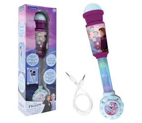 LEXIBOOK Podświetlany mikrofon Frozen / 5 melodii / kabel audio do podłączenia muzyki / od 4 lat