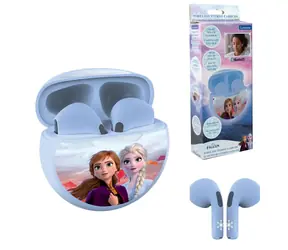 Słuchawki douszne Lexibook Frozen niebieskie / Słuchawki / Bluetooth / z mikrofonem / sterowanie dotykowe / czas pracy baterii 3-4 godz.