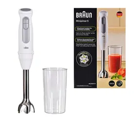 Braun MultiQuick 5 MQ 50001M biały / Blender ręczny / 1000 W / Turbo / 21 prędkości / Pojemnik 0,6 l