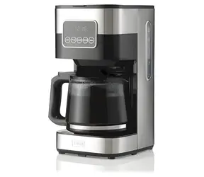 Trebs 24100 stal nierdzewna / Ekspres przelewowy do kawy / 900 W / 1,5 l / 12 filiżanek / Wyświetlacz LED