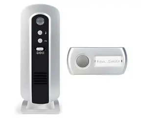 Dzwonek bezprzewodowy Alecto z odbiornikiem czarny, srebrny / Dzwonek / zasięg 30 m / 36 melodii / IP44