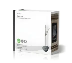 Nedis RG58C/U 50 Ohm biały / Kabel koncentryczny na szpuli / Podwójnie ekranowany / ECA / 50 m / PVC