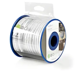 Kabel koncentryczny Nedis na szpuli / 4G/LTE / 75 Ohm / 3x ekranowany / ECA / 10 m / biały