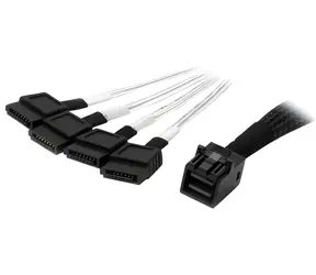StarTech Mini SAS HD SFF-8643 - 4X SATA 1m / Kabel SAS / SFF-8643 / 4X SATA / czarny