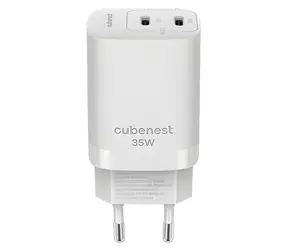 Cubenest GaN adapter 35W biały / Zasilacz / USB-C / PD
