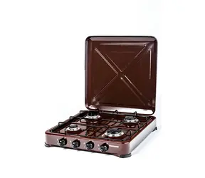 Ravanson K-04BR brąz / Płyta grzewcza / Gaz / 4 palniki / Blat stołowy