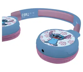 Lexibook Stitch / Słuchawki Bluetooth dla dzieci / Bluetooth 5.0 / limit głośności 85 dB / składane